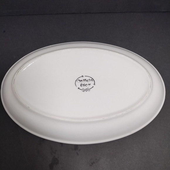 Opificio Etico Oval Ceramic Serving Platter 12.5 X 8 In White Made In Italy - Picture 6 of 10